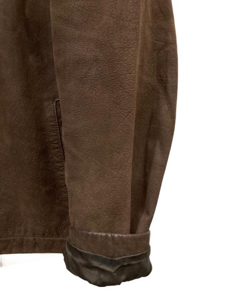 Eddie Bauer（エディーバウアー）Eddie Bauer (エディーバウアー) カウレザーカーコート ブラウン サイズ:Lの古着・服飾アイテム