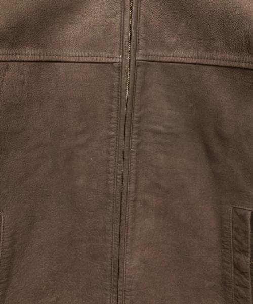 Eddie Bauer（エディーバウアー）Eddie Bauer (エディーバウアー) カウレザーカーコート ブラウン サイズ:Lの古着・服飾アイテム