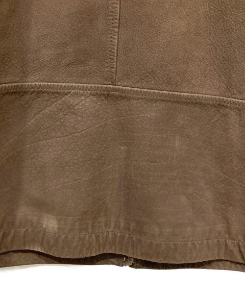 Eddie Bauer（エディーバウアー）Eddie Bauer (エディーバウアー) カウレザーカーコート ブラウン サイズ:Lの古着・服飾アイテム