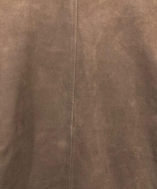 Eddie Bauer（エディーバウアー）Eddie Bauer (エディーバウアー) カウレザーカーコート ブラウン サイズ:Lの古着・服飾アイテム
