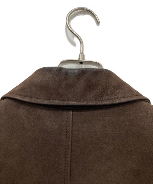 Eddie Bauer（エディーバウアー）Eddie Bauer (エディーバウアー) カウレザーカーコート ブラウン サイズ:Lの古着・服飾アイテム