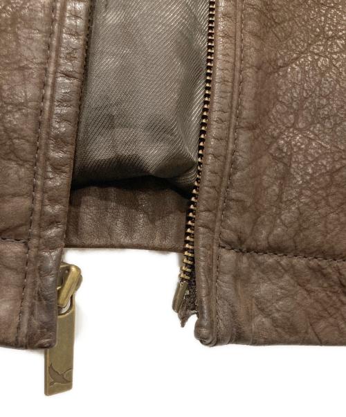 Eddie Bauer（エディーバウアー）Eddie Bauer (エディーバウアー) カウレザーカーコート ブラウン サイズ:Lの古着・服飾アイテム