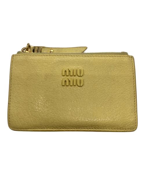 MIU MIU（ミュウミュウ）MIU MIU (ミュウミュウ) マドラス フラグメントケース イエローの古着・服飾アイテム
