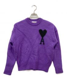 AMI Alexandre Mattiussi（アミアレクサンドルマテュッシ）の古着「AMI DE COEUR CREW NECK SWEATER」｜パープル