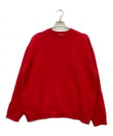 STUDIO NICHOLSON（スタジオ ニコルソン）の古着「HEMYL ENGLISH LAMBSWOOL ガンジーセーター」｜レッド
