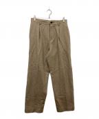 ATONエイトン）の古着「Washed Cashmere Wide Tapered Pants」｜ベージュ