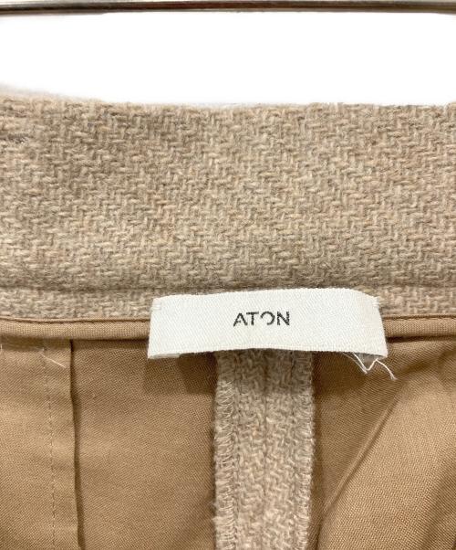 ATON（エイトン）ATON (エイトン) Washed Cashmere Wide Tapered Pants ベージュ サイズ:04の古着・服飾アイテム