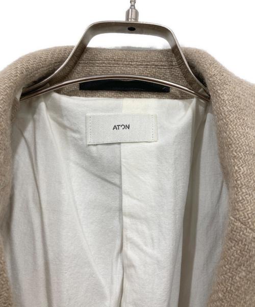 ATON（エイトン）ATON (エイトン) WASHED CASHMERE OVERSIZED JACKET ベージュ サイズ:06の古着・服飾アイテム