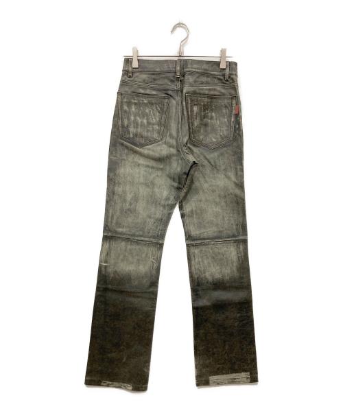 291295=HOMME（ニーキューイチニーキューゴオム）291295=HOMME (ニーキューイチニーキューゴオム) ゴートレザーパンツ グレー サイズ:１の古着・服飾アイテム