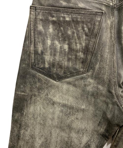 291295=HOMME（ニーキューイチニーキューゴオム）291295=HOMME (ニーキューイチニーキューゴオム) ゴートレザーパンツ グレー サイズ:１の古着・服飾アイテム