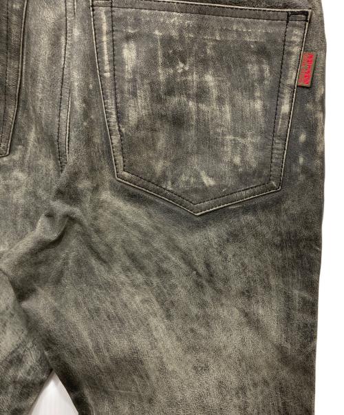 291295=HOMME（ニーキューイチニーキューゴオム）291295=HOMME (ニーキューイチニーキューゴオム) ゴートレザーパンツ グレー サイズ:１の古着・服飾アイテム