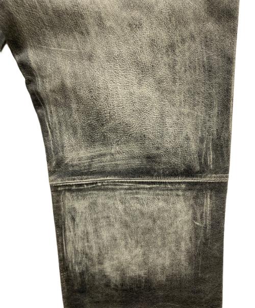291295=HOMME（ニーキューイチニーキューゴオム）291295=HOMME (ニーキューイチニーキューゴオム) ゴートレザーパンツ グレー サイズ:１の古着・服飾アイテム