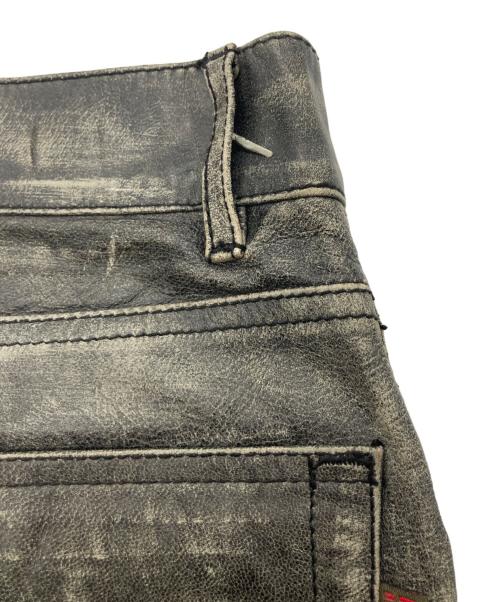 291295=HOMME（ニーキューイチニーキューゴオム）291295=HOMME (ニーキューイチニーキューゴオム) ゴートレザーパンツ グレー サイズ:１の古着・服飾アイテム