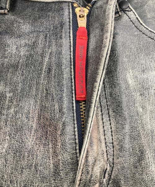 291295=HOMME（ニーキューイチニーキューゴオム）291295=HOMME (ニーキューイチニーキューゴオム) ゴートレザーパンツ グレー サイズ:１の古着・服飾アイテム