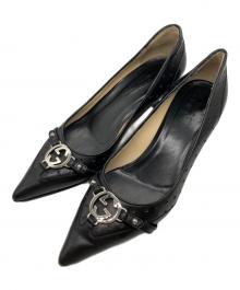 GUCCI（グッチ）の古着「GGロゴパンプス」｜ブラック