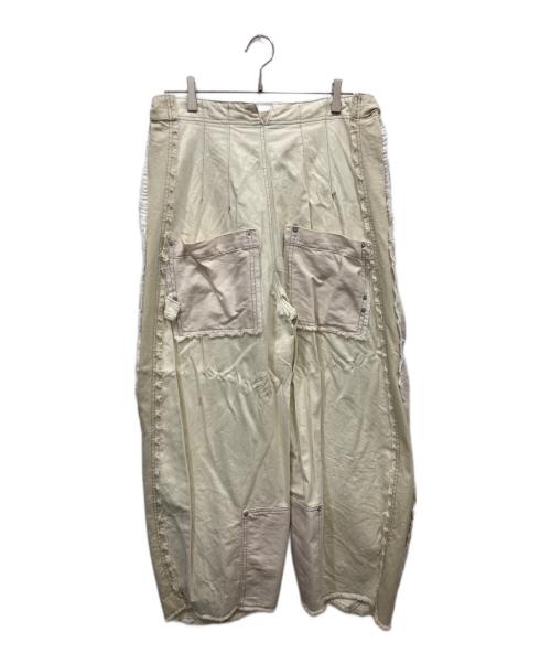 Knuth Marf（クヌースマーフ）Knuth Marf (クヌースマーフ) 再構築デニムパンツ アイボリー サイズ:Sの古着・服飾アイテム