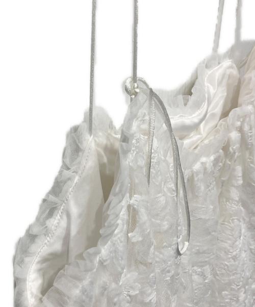 Ameri（アメリ）Ameri (アメリ) MEDI ADJUST SHELLY GATHER DRESS ホワイト サイズ:Mの古着・服飾アイテム