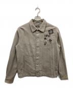 Diorディオール）の古着「ロゴ刺繍入りデニムシャツジャケット」｜グレー