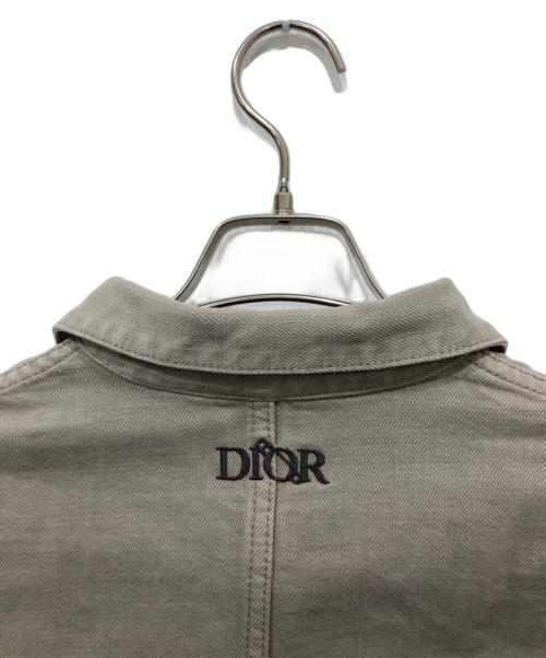 Dior（ディオール）Dior (ディオール) ロゴ刺繍入りデニムシャツジャケット グレー サイズ:44の古着・服飾アイテム