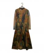 Ameriアメリ）の古着「ジプシーアートドレス」｜ブラック×イエロー