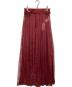 Ameri（アメリ）の古着「LAYERED LACE PLEATS SKIRT」｜レッド