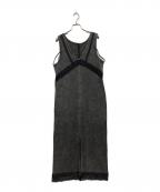 Ameriアメリ）の古着「MEDI 2WAY DENIM LIKE LACE DOCKING DRESS」｜ブラック