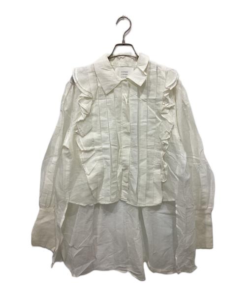 crinkle crinkle crinkle（クリンクル クリンクル クリンクル）crinkle crinkle crinkle (クリンクル クリンクル クリンクル) コットンフリルブラウス アイボリー サイズ:Freeの古着・服飾アイテム