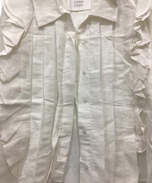 crinkle crinkle crinkle（クリンクル クリンクル クリンクル）crinkle crinkle crinkle (クリンクル クリンクル クリンクル) コットンフリルブラウス アイボリー サイズ:Freeの古着・服飾アイテム