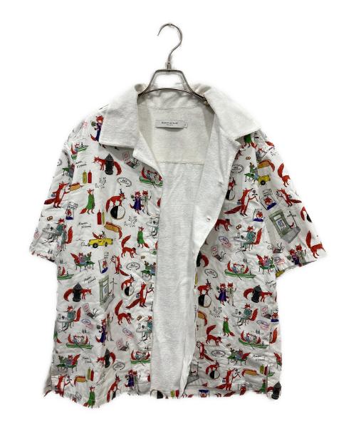 maison kitsune（メゾンキツネ）maison kitsune (メゾンキツネ) 22SS ホノルルシャツ ホワイト サイズ:Mの古着・服飾アイテム