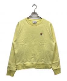maison kitsune（メゾンキツネ）の古着「スウェット / ラグランスウェット」｜イエロー