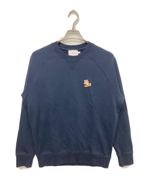 maison kitsune（メゾンキツネ）maison kitsune (メゾンキツネ) CHILLAX FOX PATCH CLASSIC SWEATSHIRT ネイビー サイズ:Mの古着・服飾アイテム