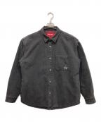 SUPREMEシュプリーム）の古着「25FW Quilted Lined Denim Snap Shirt / キルティング ラインド デニム スナップ シャツ」｜ブラック