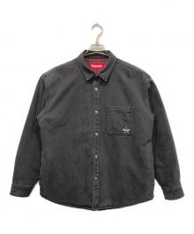 SUPREME（シュプリーム）の古着「25FW Quilted Lined Denim Snap Shirt / キルティング ラインド デニム スナップ シャツ」｜ブラック