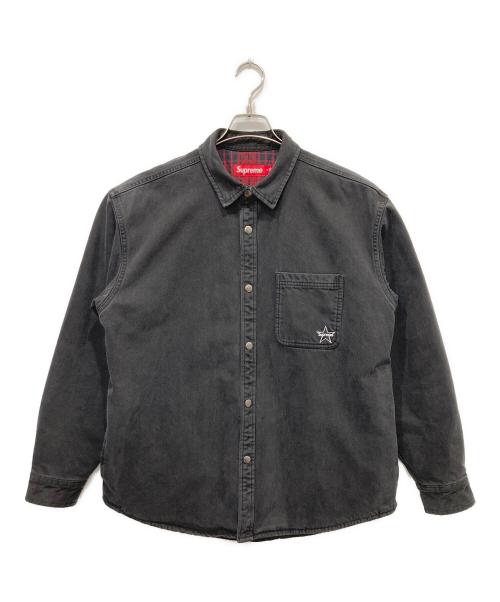 SUPREME（シュプリーム）SUPREME (シュプリーム) 25FW Quilted Lined Denim Snap Shirt / キルティング ラインド デニム スナップ シャツ ブラック サイズ:Mの古着・服飾アイテム
