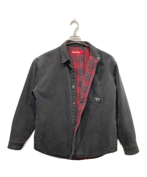 SUPREME（シュプリーム）SUPREME (シュプリーム) 25FW Quilted Lined Denim Snap Shirt / キルティング ラインド デニム スナップ シャツ ブラック サイズ:Mの古着・服飾アイテム