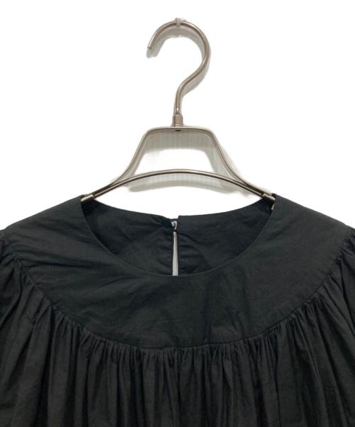 45R（フォーティファイブ・アール）45R (フォーティファイブ・アール) スーピマバチストのタックギャザーブラウス ブラック サイズ:Freeの古着・服飾アイテム