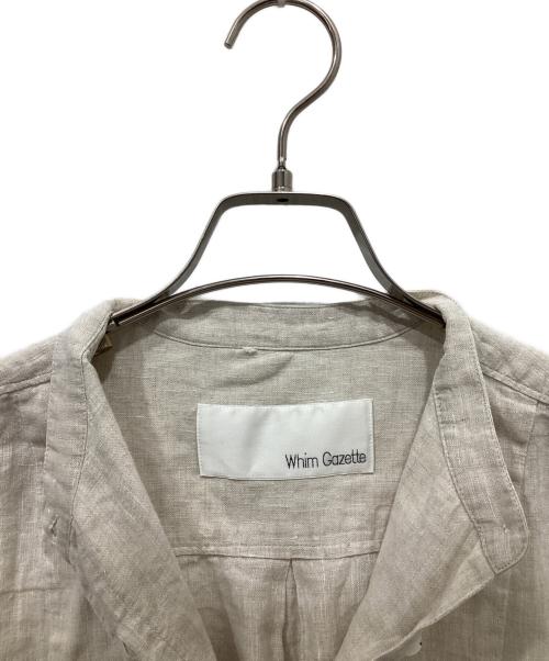 Whim Gazette（ウィムガゼット）Whim Gazette (ウィムガゼット) リネンドレスシャツ ベージュ サイズ:Freeの古着・服飾アイテム
