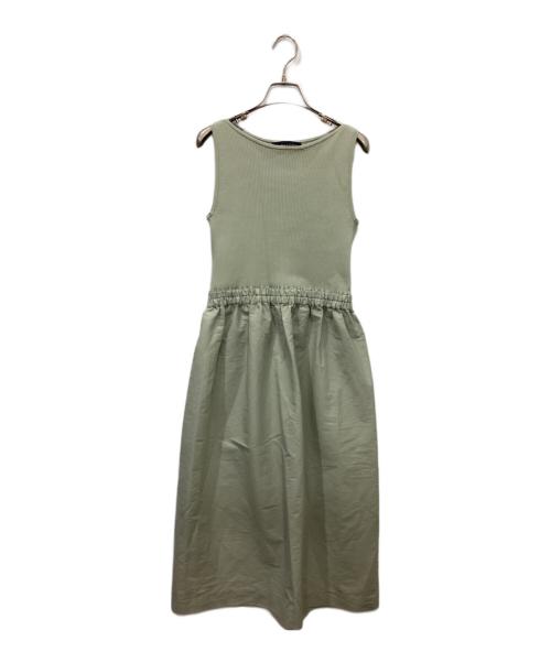 martinique（マルティニーク）martinique (マルティニーク) リブニットコンビワンピース グリーン サイズ:FREEの古着・服飾アイテム