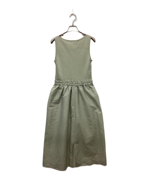 martinique（マルティニーク）martinique (マルティニーク) リブニットコンビワンピース グリーン サイズ:FREEの古着・服飾アイテム