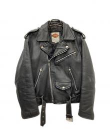 HARLEY-DAVIDSON（ハーレーダビッドソン）の古着「ダブルライダースジャケット」｜ブラック
