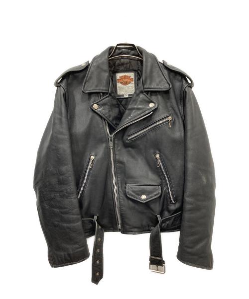 HARLEY-DAVIDSON（ハーレーダビッドソン）HARLEY-DAVIDSON (ハーレーダビッドソン) ダブルライダースジャケット ブラック サイズ:36の古着・服飾アイテム