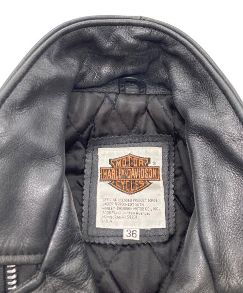 HARLEY-DAVIDSON（ハーレーダビッドソン）HARLEY-DAVIDSON (ハーレーダビッドソン) ダブルライダースジャケット ブラック サイズ:36の古着・服飾アイテム