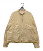 masuエムエーエスユー）の古着「ZIP-UP OXFORD SHIRTS / ジップアップ オックスフォード シャツ」｜オレンジ