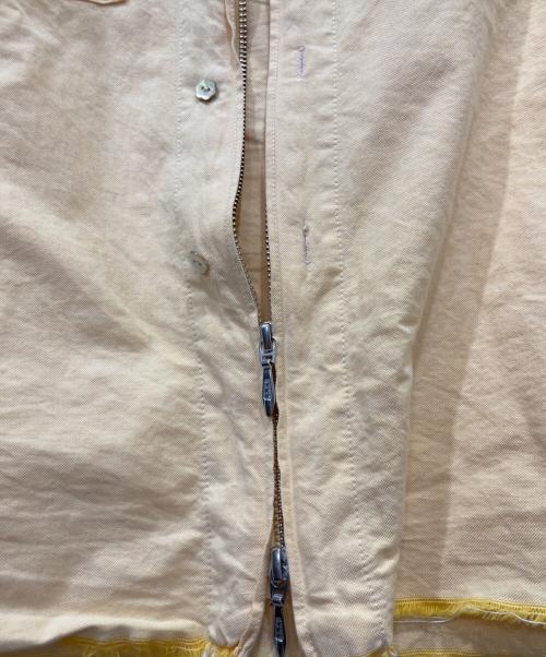 masu（エムエーエスユー）masu (エムエーエスユー) ZIP-UP OXFORD SHIRTS / ジップアップ オックスフォード シャツ オレンジ サイズ:48の古着・服飾アイテム