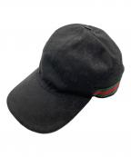 GUCCIグッチ）の古着「GGキャンバスベースボールキャップ」｜ブラック