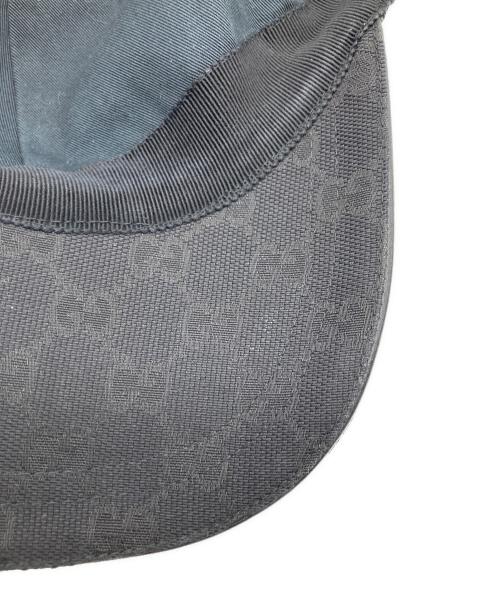 GUCCI（グッチ）GUCCI (グッチ) GGキャンバスベースボールキャップ ブラック サイズ:Lの古着・服飾アイテム