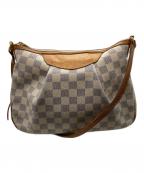 LOUIS VUITTONルイ ヴィトン）の古着「ダミエ・アズール シラクーサPM ショルダーバッグ」｜ホワイト