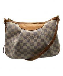 LOUIS VUITTON（ルイ ヴィトン）の古着「ダミエ・アズール シラクーサPM ショルダーバッグ」｜ホワイト