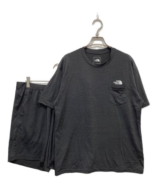 THE NORTH FACE（ザ ノース フェイス）THE NORTH FACE (ザ ノース フェイス) FLASHDRY 3D Tee/Short SET グレー サイズ:Mの古着・服飾アイテム