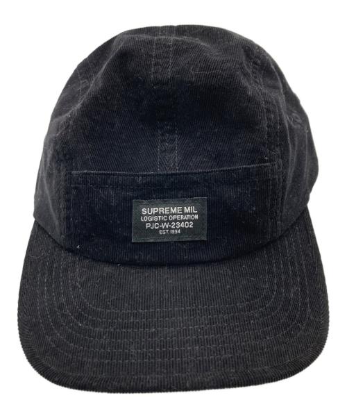 SUPREME（シュプリーム）SUPREME (シュプリーム) Corduroy Pocket Camp Cap ブラックの古着・服飾アイテム